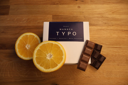 Manaca coffee box with orange and milk chocolate tasting notes