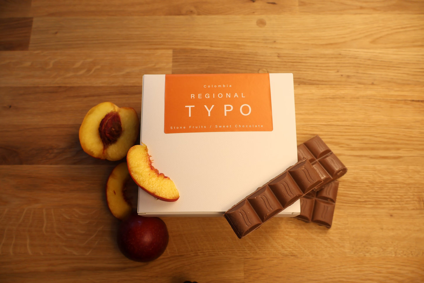 Regional Colombian coffee box with stone fruit and chocolate tasting notes