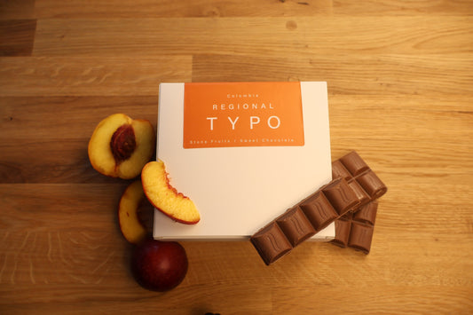 Regional Colombian coffee box with stone fruit and chocolate tasting notes