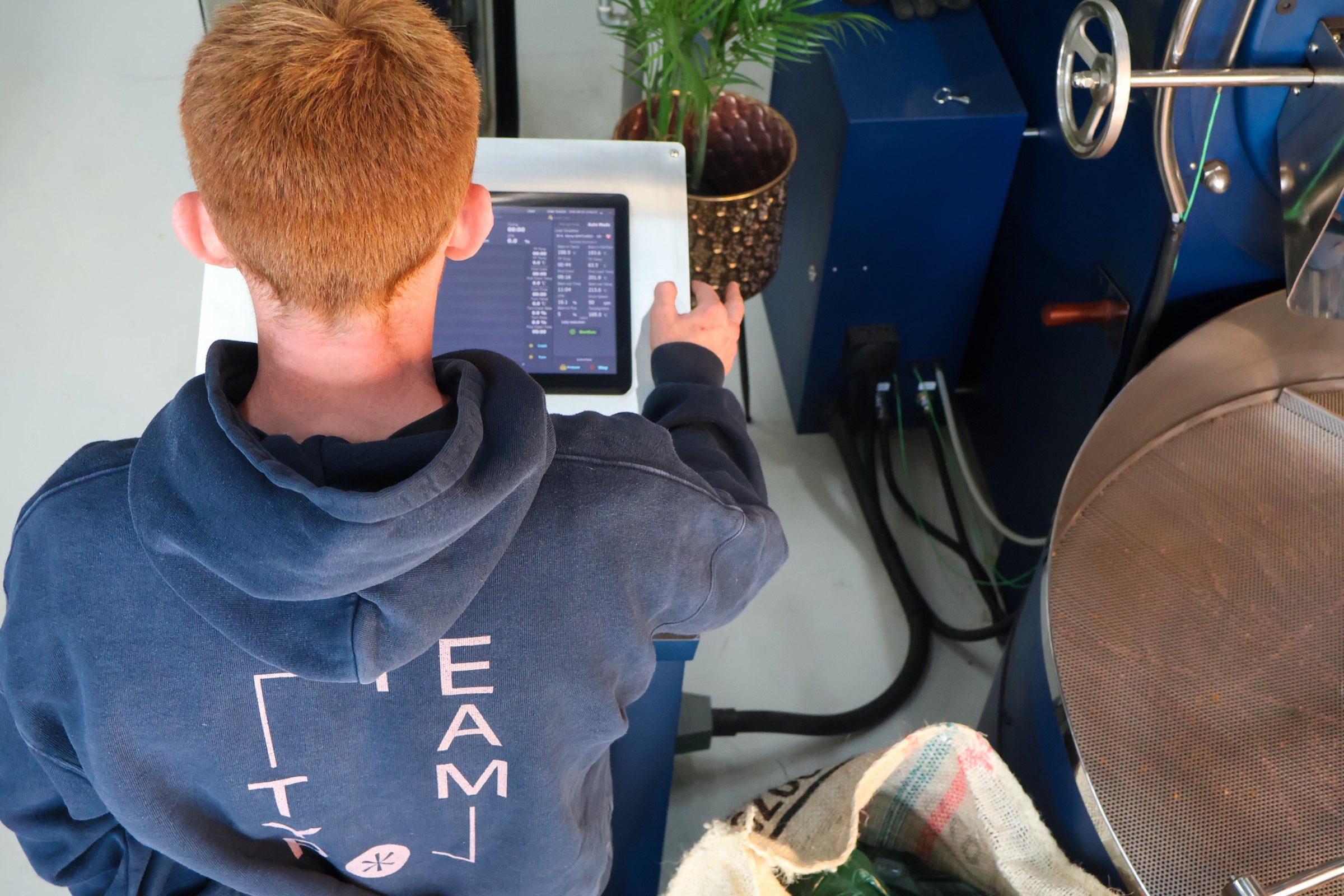 The Typo team working in the Mullingar roastery